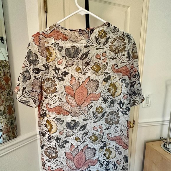 Loft Shimmer Floral Flounce Dress - Picture 5 of 6